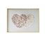 Layered Double Heart Mother of Pearl Wall Art with Gold Frame