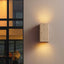 Light Khaki Travertine Outdoor Flush Mount Wall Sconce Main Product Image