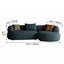 Low-Profile Textured Modular Sofa with Rounded Lines for Open Living Dimensions
