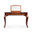 Mahogany Vanity with Hidden Jewelry Mirror and Velvet-Lined Compartments