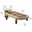 Marquetry Coffee Table Set with Sculptural Dual Levels and Rounded Form