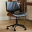 Mid-Century Modern Leather Task Chair with Lumbar Support