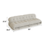 Mid-Century Soriana Lounge Sofa with Bouclé Upholstery and Steel Accents Dimensions