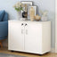 Minimalist Locking Storage Cabinet With Casters for Home Office