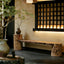 Minimalist Wabi-Sabi Entryway Bench in Solid Timber with Integrated Side Table Stump Main Product Image