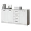 Minimalist Wood Lateral File Cabinet With Shelves And Drawers