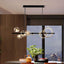 Modern 5-Light Globe and Ring Pendant Light in Black Glass Main Product Image
