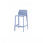 Modern Acrylic Bar Stools with Back and Footrest – Fixed Height