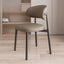 Modern Art Deco Side Chair with Faux Leather Upholstery and Metal Legs Main Product Image
