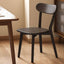 Modern Art Deco Wood Side Chair with Open Back and Foot Pads