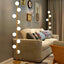 Modern Black and Gold Glass Floor Lamp with White Shades Main Product Image