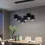 Modern Black Metal Linear 6-Light Pendant Kitchen Island Light Main Product Image