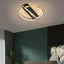 Modern Geometric Flush Mount Ceiling Light – Gold & Black Aluminum Main Product Image