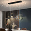 Modern Gold and Black 4-Light Geometric Pendant Light Fixture Main Product Image