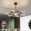 Modern Gold & Black Aluminum 14-Light Dimmable Starry Sky Chandelier Main Product Image