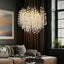 Modern Gold Glass Cluster Chandelier – 8-Light Ambient Pendant Main Product Image
