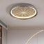 Modern Gray Dome LED Ceiling Light with Remote Control and Aluminum Shade Main Product Image