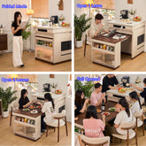 Modern Kitchen Island With Extendable Table & Storage Main Product Image