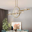 Modern Linear Kitchen Island Chandelier with Glass Globe Shades Main Product Image