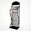 Modern Metal Etagere Bookcase with Open Back and Grid Shelves