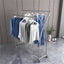 Modern Metal Free-Standing Coat Rack with Triple Hanging Rails