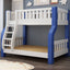 Modern Pine Bunk Bed with Ladder and Storage Drawers