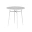 Modern Round Metal Dining Table – Non-Extendable Outdoor Patio Table