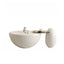 Modern Round Nesting Coffee Tables with Bowl Base in Fiberglass