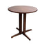 Modern Round Wood Coffee Table – Brown Indoor Outdoor Accent Table