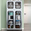 Modern Silver Steel Sideboard/Credenza with Open Storage