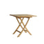 Modern Solid Wood Round Dining Table in Brown – Non-Extendable