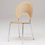 Modern Stackable Wood Side Chair with Metal Legs