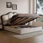 Modern Upholstered Bed with Elevated Storage and Headboard