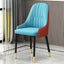 Modern Upholstered Side Chair with Metal Legs and Faux Leather