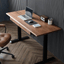 Modern Walnut Adjustable Electric Desk with Black Base Main Product Image