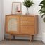 Modern Walnut and Cherry Wood Sideboard/Credenza with Elegant Design