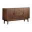 Modern Walnut Wood Sideboard with Hidden-Detail Drawers and Tapered Legs