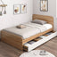 Modern White and Natural Storage Bed with Drawers for Bedroom Main Product Image