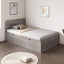 Modern White and Silver Gray Storage Bed with Integrated Drawers Main Product Image