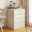 Modern White Metal Sideboard with Hidden-Handle Drawers Main Product Image