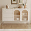 Modern White Wood Server with Stone Countertop – Stylish and Functional
