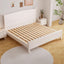 Modern White Wood Standard Bed with Storage for Kids
