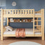Modern Wood Bunk Bed with Bookshelf and Ladder Main Product Image