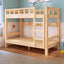 Modern Wood Bunk Bed with Ladder and Storage for Kids