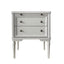Modern Wood Drawer Storage Nightstand in Black and Off-White