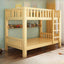 Modern Wood Kids Bed with Bookcase and Ladder