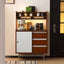Modern Wood Kitchen Storage Cabinet with Stone Countertop
