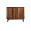 Modern Wood Sideboard with Vertical Ribbed Cabinet Doors