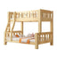 Modern Wooden Bunk Bed with Ladder and Mattress