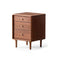 Modern Wooden Drawer Nightstand with Solid Wood Legs and Minimalist Design